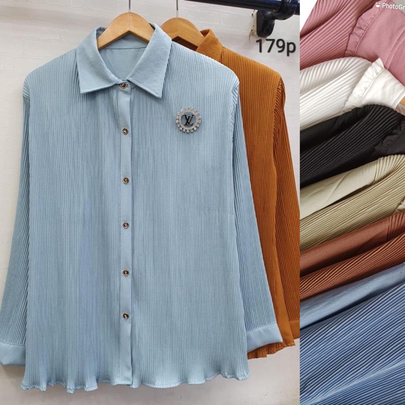 Blouse Pleats Premium Import