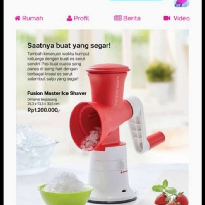 Terlaris Fusion Master Ice Shaver Tupperware