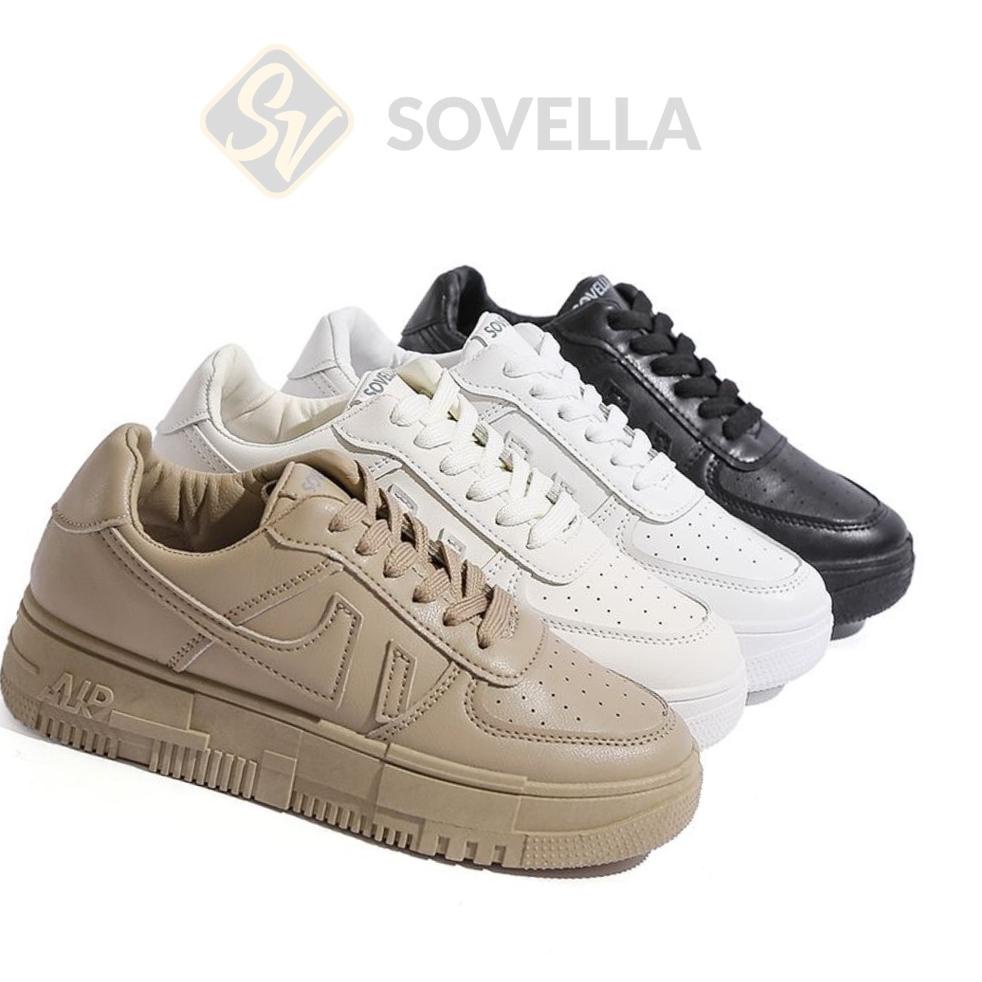 Terbaru SOVELLA Cyra Sneakers Casual Putih Hitam