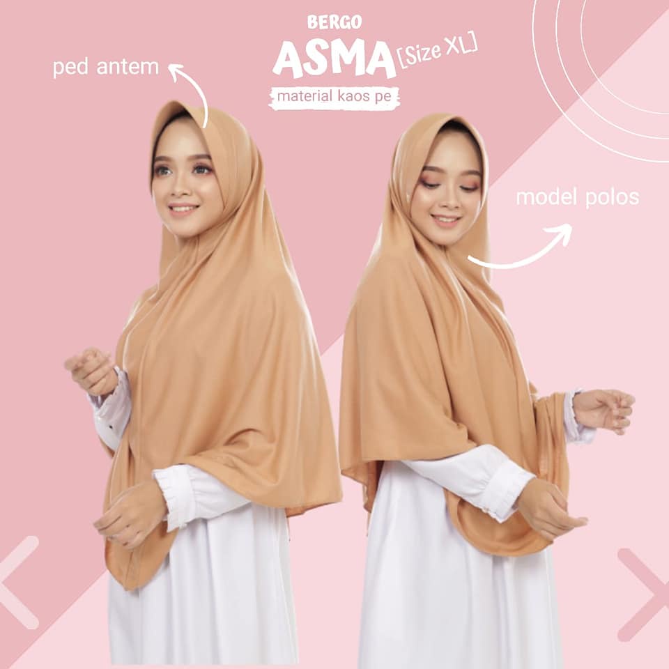 ANTEM SERIES BERGO ASMA SMA Jilbab Ziril INSTAN NAJWA / Hijab Sekolah  / Elrahma