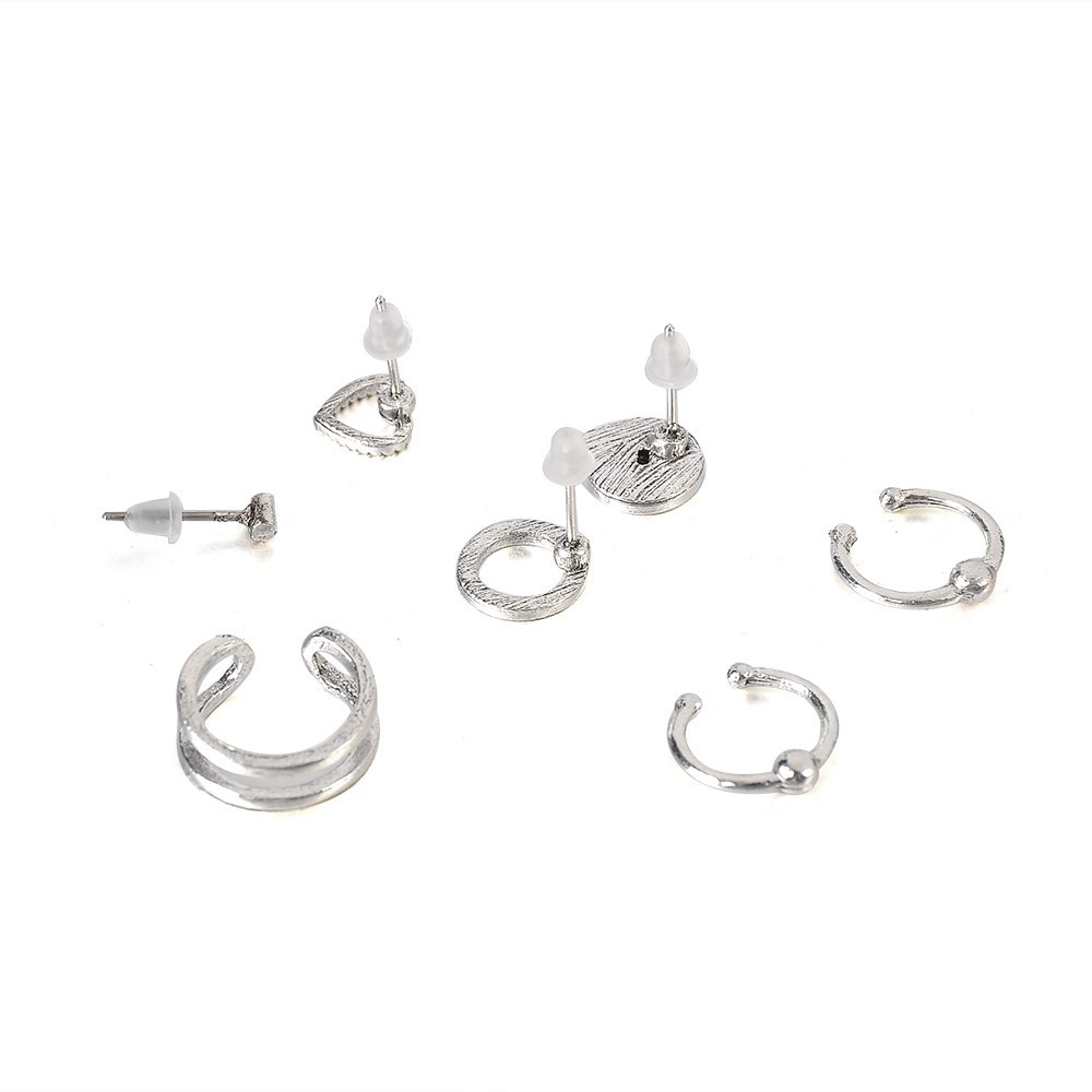 7pcs/set woman fashion ins Stainless Steel Telinga Tulang Klip Perhiasan Anting mini