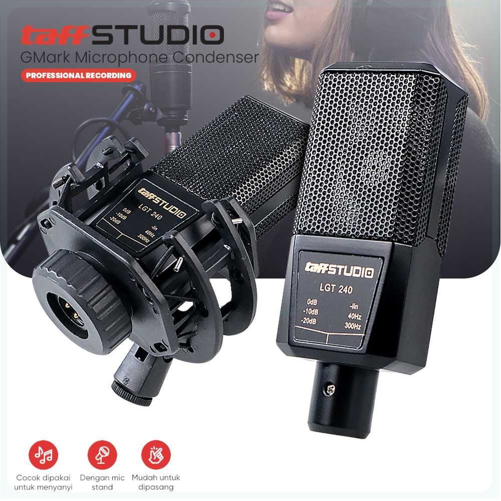 TaffSTUDIO GMark Microphone Condenser Professional Recording - LGT240