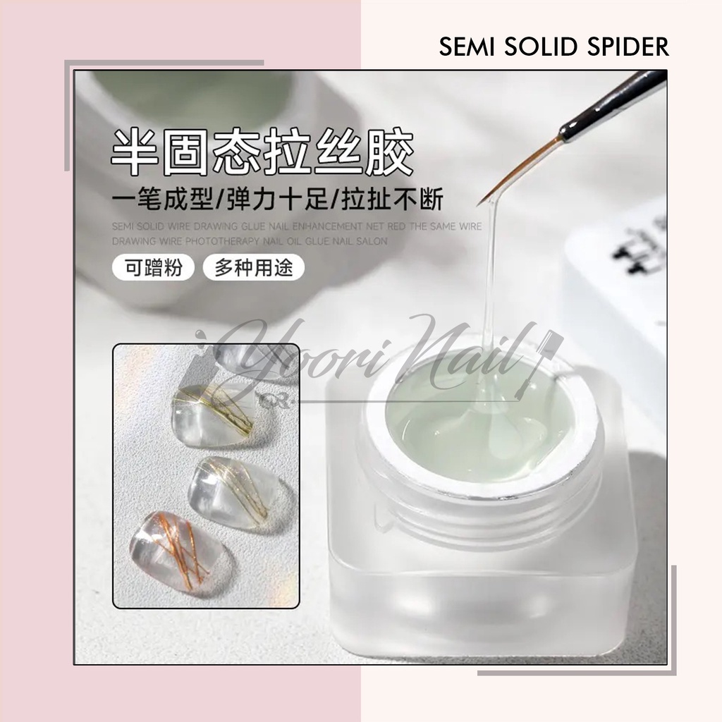 Semi solid spider nail art 8ml drawing painting uv gel nails spider solid gel