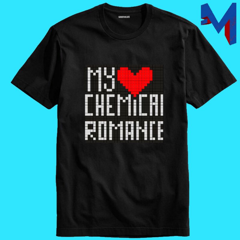 Baju Kaos Pria Dewasa Band Emo Mcr MCR My Chemical Romance Logo Gerard Way Helena
