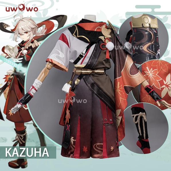 UWOWO Genshin Impact Kaedehara Kazuha Inazuma Anemo Male Cosplay Halloween Christmas Costume