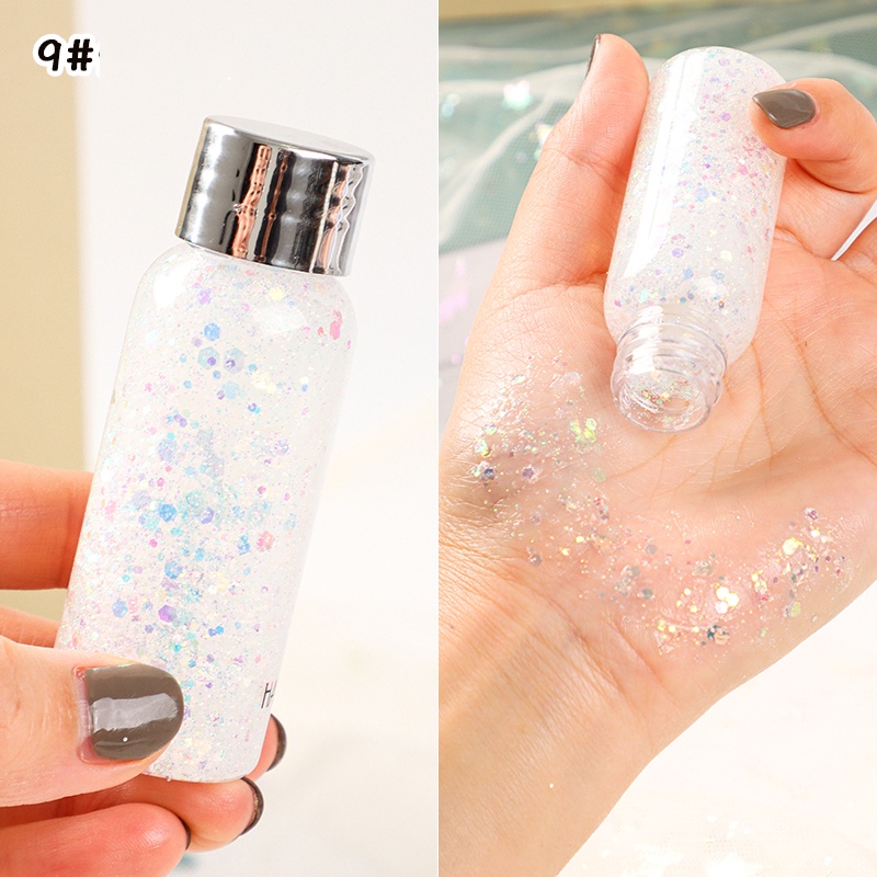 HANDAIYAN body Face glitter Gel For Eye Nail Face And Body Hair Painting Eyeshadow Untuk Wajah Badan Berkilau Art Cosmetic Dance Make Up Tool