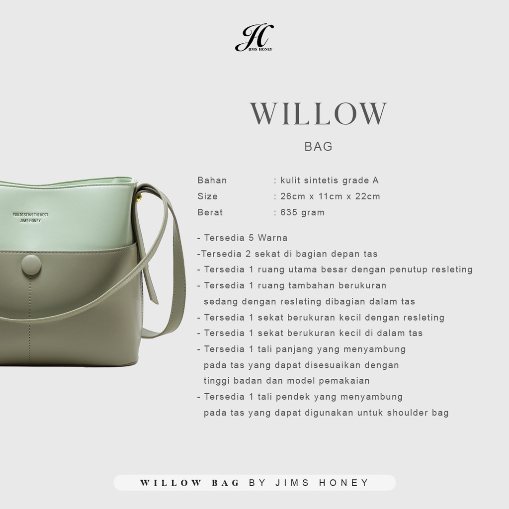 JIMS HONEY TAS WANITA SELEMPANG WILLOW BAG