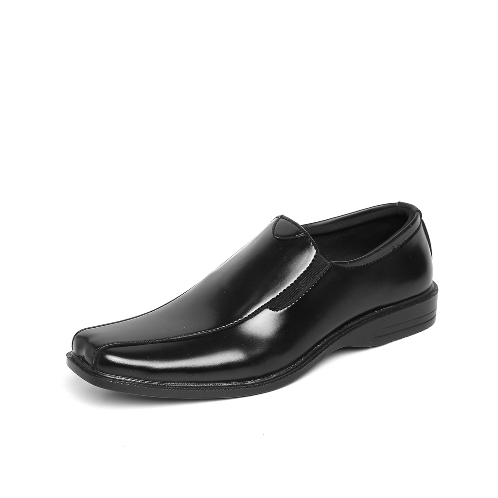 TR008 | Sepatu Slip On Hitam Tanpa Tali Pantofel Pria Casual Kerja Formal Kantor Original Laki | FORIND Terraforma