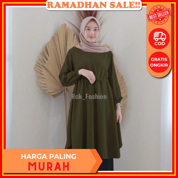 Tunik Ceruty Tunik Bunga Kemeja Motif Baju Atasan Style Korea Baju Atasan Wanita Kekinian Tunik Wani