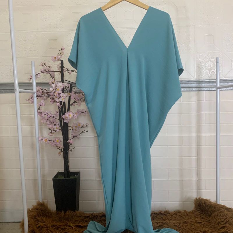 Long Dress Square Cringkle Airflow | Gamis Crinkle Atasan Muslimah-L.DRESS WARDAH