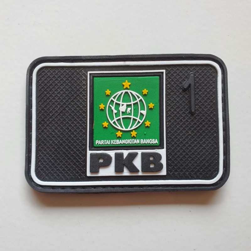 patch rubber logo pkb / partai kebangkitan bangsa / pemilihan umum / pemilu / tempelan emblem karet velcro