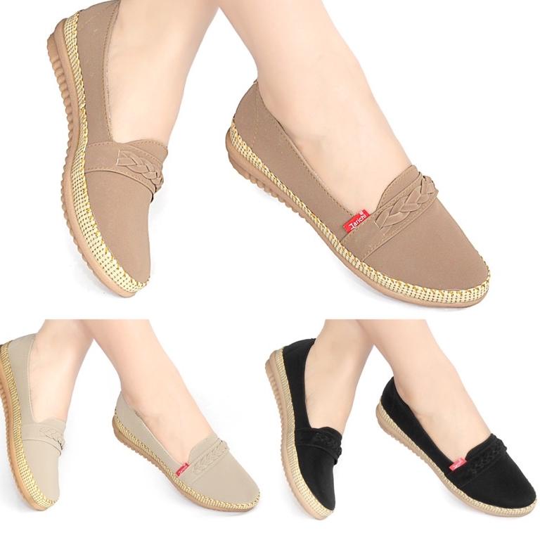 Rekomendasi SEPATU WANITA FLATSHOES TERBARU KEKINIAN FLAT SHOES PEREMPUAN SPATU CEWEK SLIP ON CEWE S