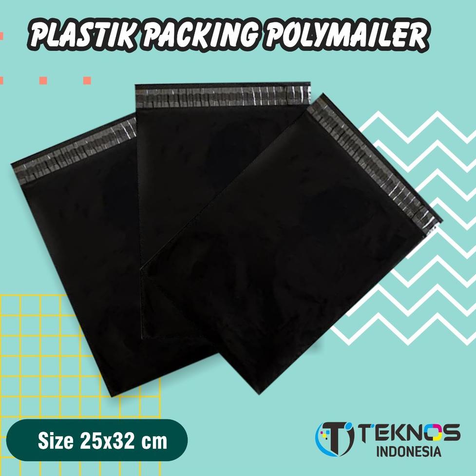 

J98 [100 PCS] PLASTIK POLYMAILER PACKING PACKAGING OLSHOP 25X32 HITAM TEBAL MURAH NEW ARRIVAL フ