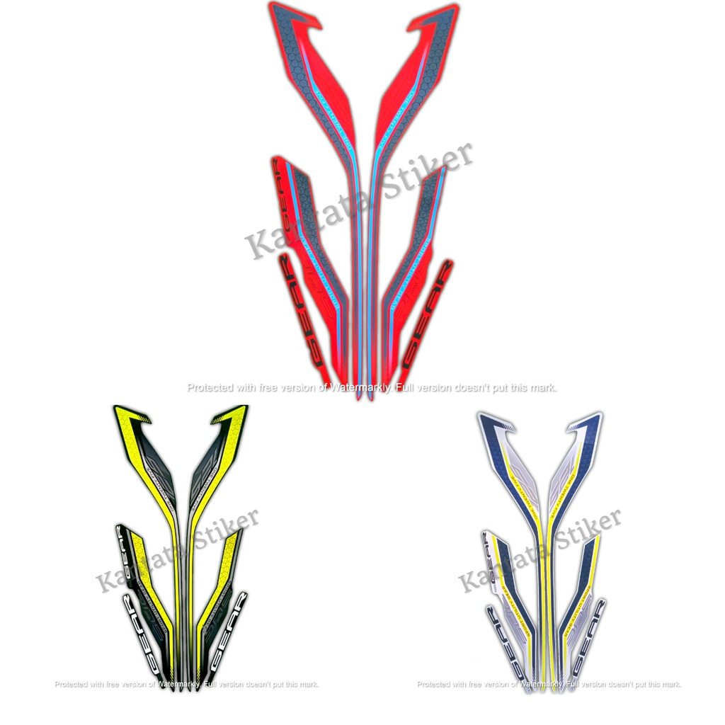 STIKER STRIPING LIS LES BODY MOTOR YAMAHA GEAR 125 2022 STANDAR FULL SET