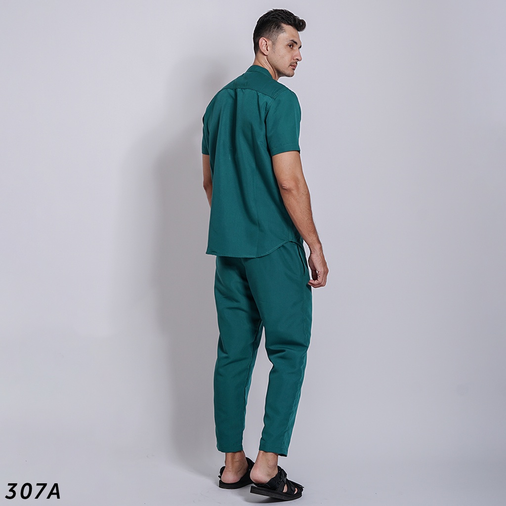 HSRM Ox Kemko 1 Set Green Kemeja Koko Lengan Pendek 307 A 305 A