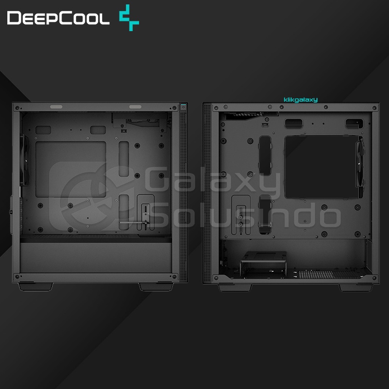 DeepCool CH370 Tempered Glass M-ATX Gaming Case - Black