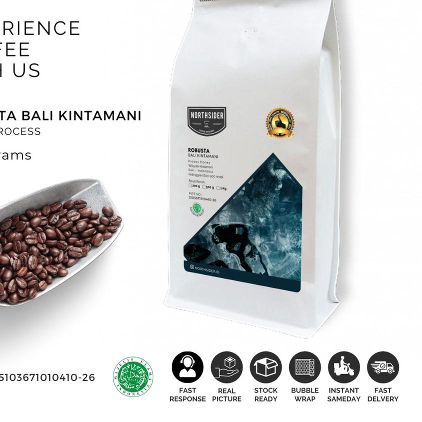 

♢ BIJI KOPI ROBUSTA BALI KINTAMANI HONEY-NORTHSIDER COFFEE 1KG ♢