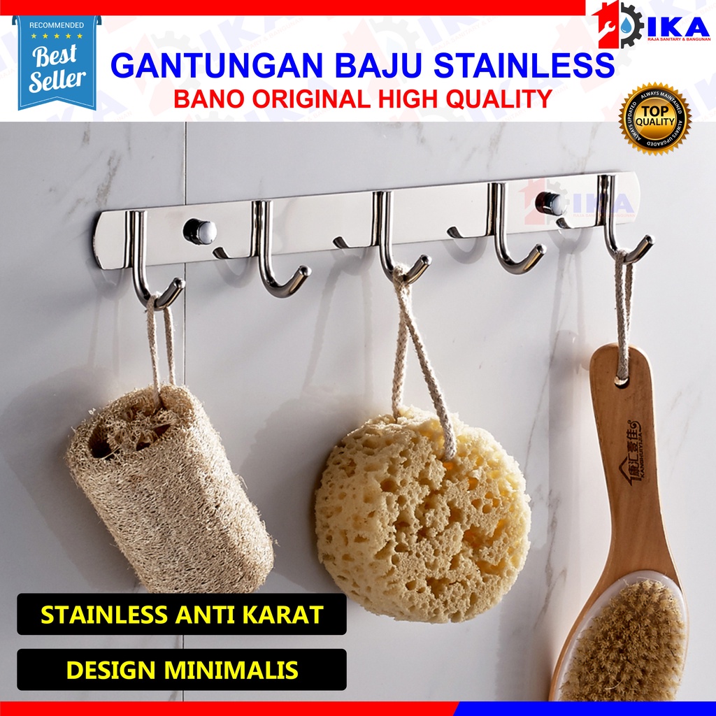 GANTUNGAN BAJU / PINTU HANGER STAINLESS STEEL GOOD QUALITY / SLIM TIPIS DOFF KAIT / ANTI KARAT MURAH