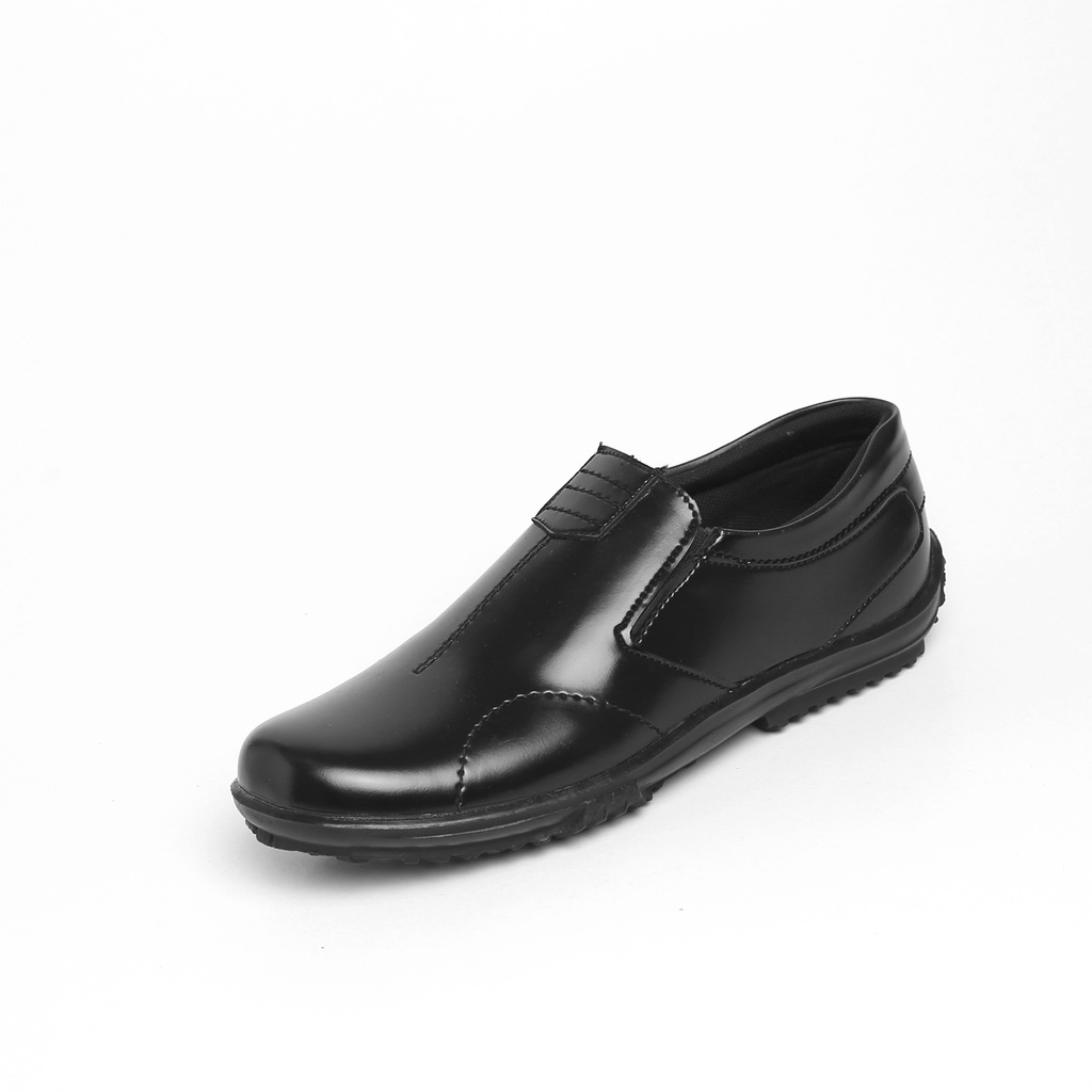 TR009 | Sepatu Slip On Hitam Tanpa Tali Pantofel Pria Casual Kerja Formal Kantor Original Laki | FORIND Terraforma