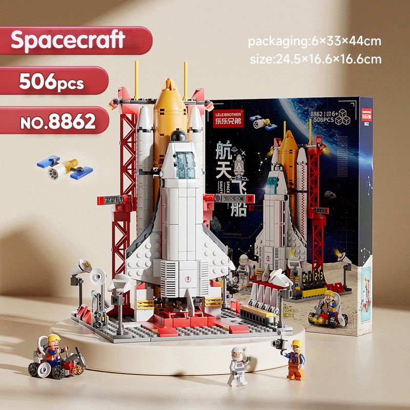 1083pcs Mainan Blok Bangunan Roket Space Shuttle Hadiah