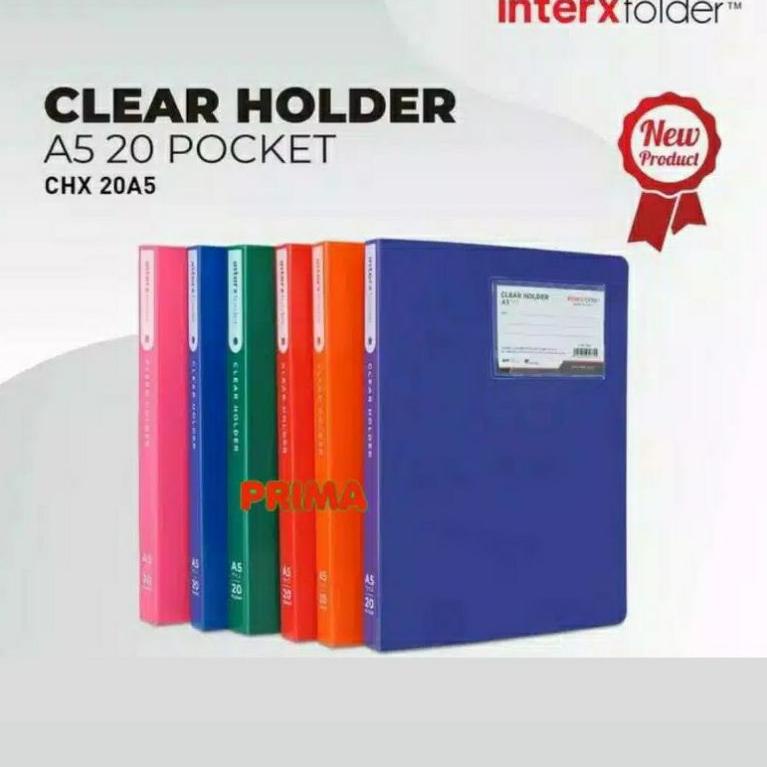 

A22 CLEAR HOLDER / DOCUMENT KEEPER / DISPLAY BOOK A5 INTER X FOLDER ISI 20 BIG PROMO ❂