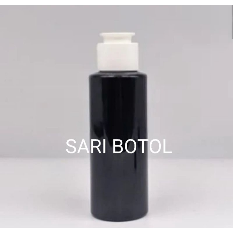 BOTOL FLIPTOP 100ML RF HITAM FLIPTOP JAMUR PUTIH