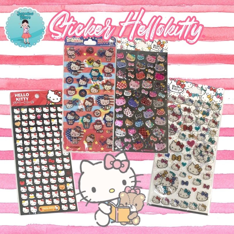 Sticker Hellokitty/Sticker Aesthetic/Sticker Lucu/Stiker Hellokitty Ori Jepang/Stiker Lucu Hellokitty/Sticker Bagus Ori