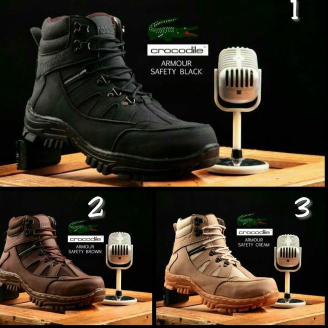 ❂ sepatu pria boots sapety armor crocodile armour morisey boot original handmade ✶