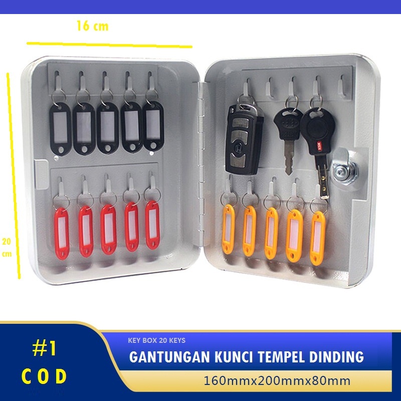 Jual Key Box TEMPAT KUNCI DINDING BESI Tempat penyimpanan kotak kunci ...