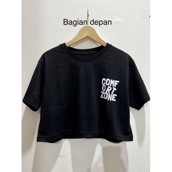 CROP COMFORT ZONE BEAR | BAJU TUMBLR TEE SHIRT OVERSIZE DUSTY ROSE BLUE HITAM BEIGE | TUMBLR TEE | KOREA STYLE