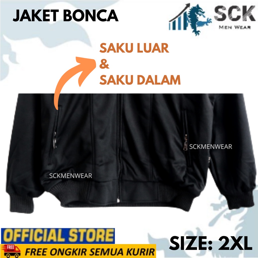 Jaket BONCA Racing Anti Air JUMBO (2XL) / JAKET PRIA PARASUT Motor / Perlengkapan Otomotif - sckmenwear GROSIR