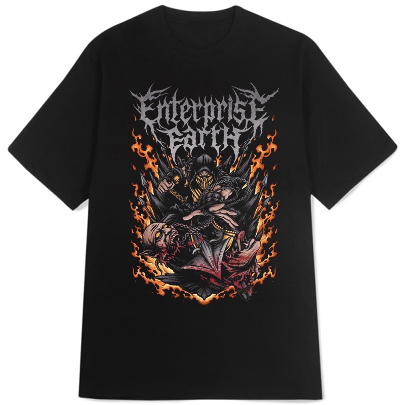 Kaos Enterprise Earth Band Tshirt Casual Unisex New Cotton T - SHIRT [BISA COD] New 100% Cotton Tees