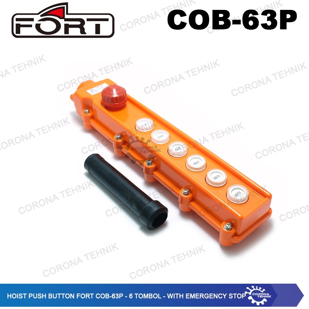 COB-63P - 6 Tombol - With Emergency Stop Hoist Push Button Fort