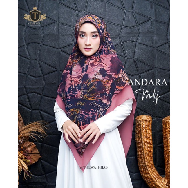 jilbab motif / hijab motif andara / khimar printing / kerudung motif / thewa hijab TERLARIS