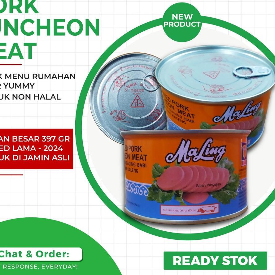 

❊ MALING TTS 397 GRAM / MA LING CANNED PORK - NON HALAL ➹