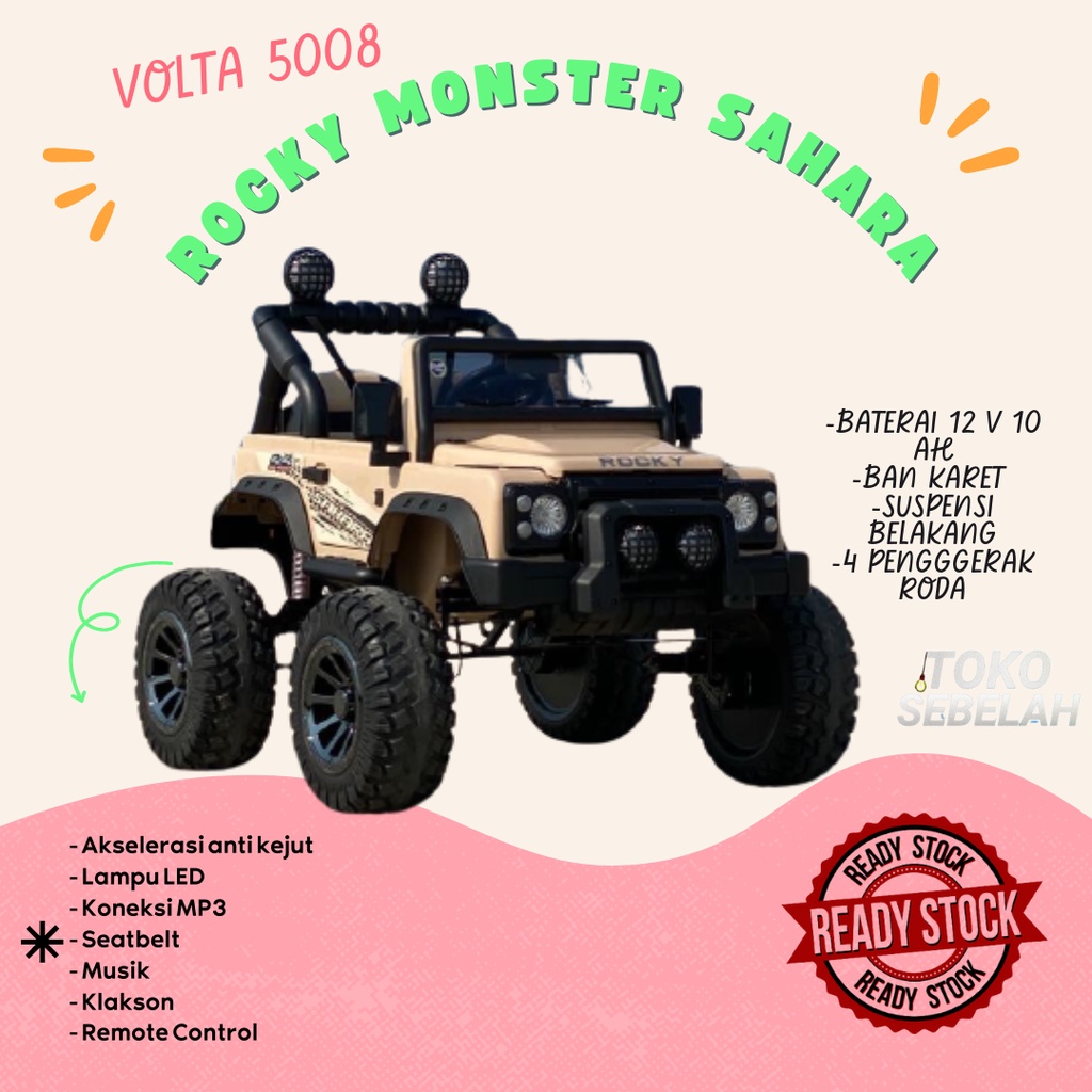 Mainan Mobil Aki ROCKY MONSTER - 4X4WD - HIMALAYA