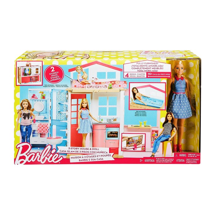 ✨ BISA COD ✨ Rumah boneka barbie mattel fashionistas 2 story house limited
