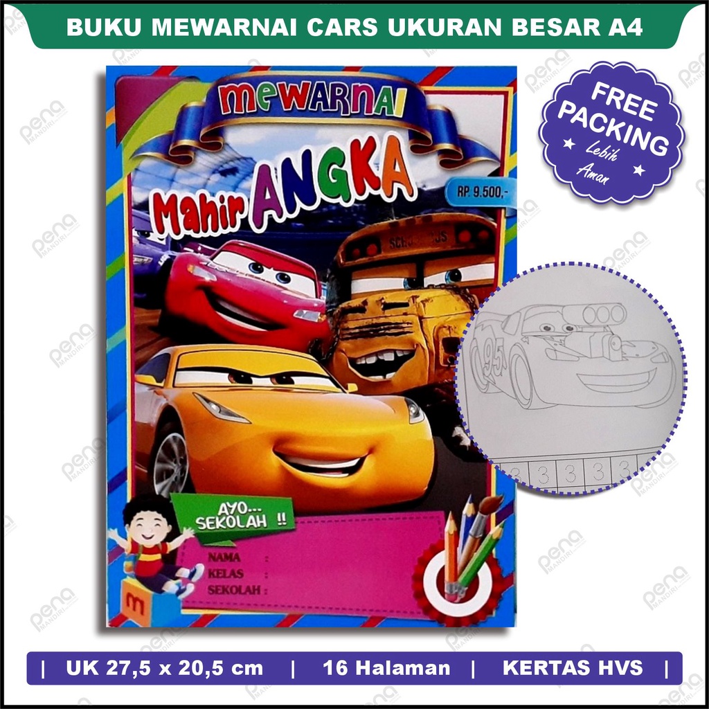 Buku Mewarnai Gambar Cars