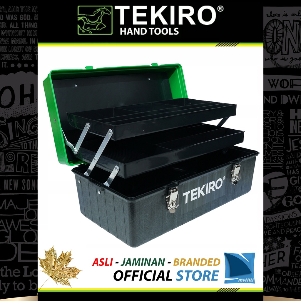 Tool Box 3 Susun 42 x 23 x 18 cm Penyimpanan Kotak Mekanik / Tukang - Plastic ToolBox TEKIRO