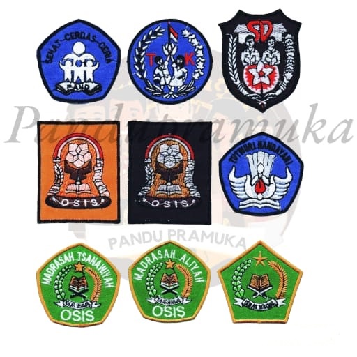 Bet osis -Badge sma-badge smp- badge sd bordir-badge sekolah(2gram)