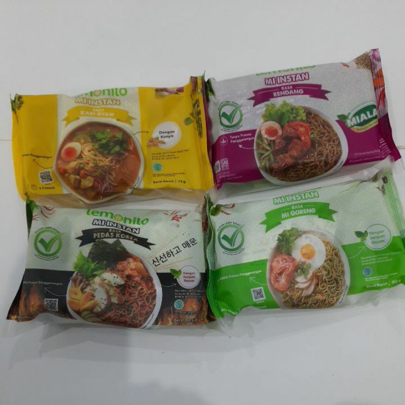 

Lemonilo Mie Instant Sehat Alami Non MSG Varian Goreng dan Kuah