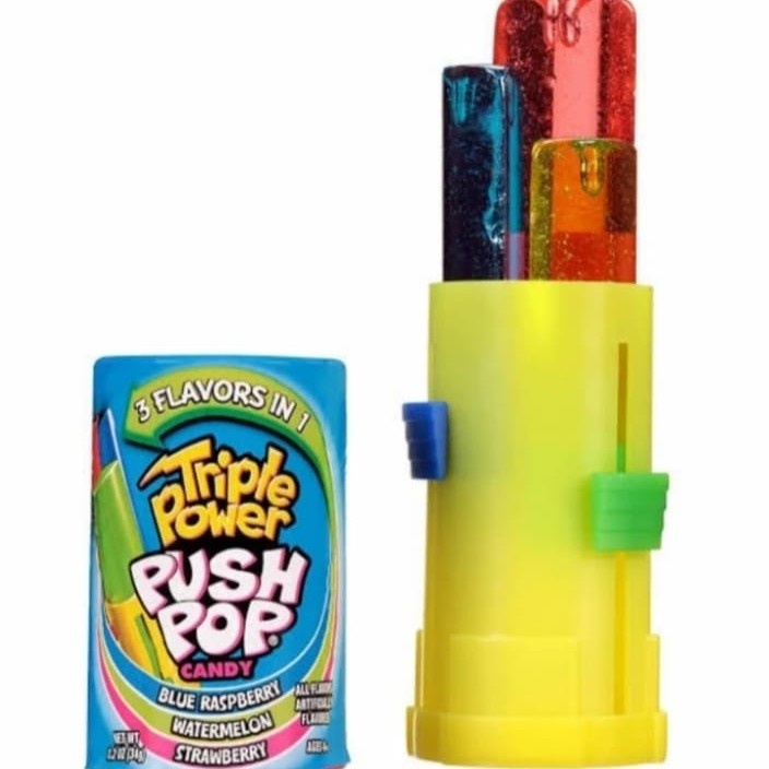 

TRIPLE POWER PUSH POP FRUIT CANDY