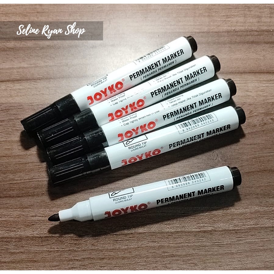 

Spidol Hitam / Permanent Marker Ujung Bulat Tajam Round Tip JOYKO