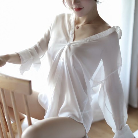 lingery lingerie sexy wanita baju tidur ukuran besar kemeja piyama