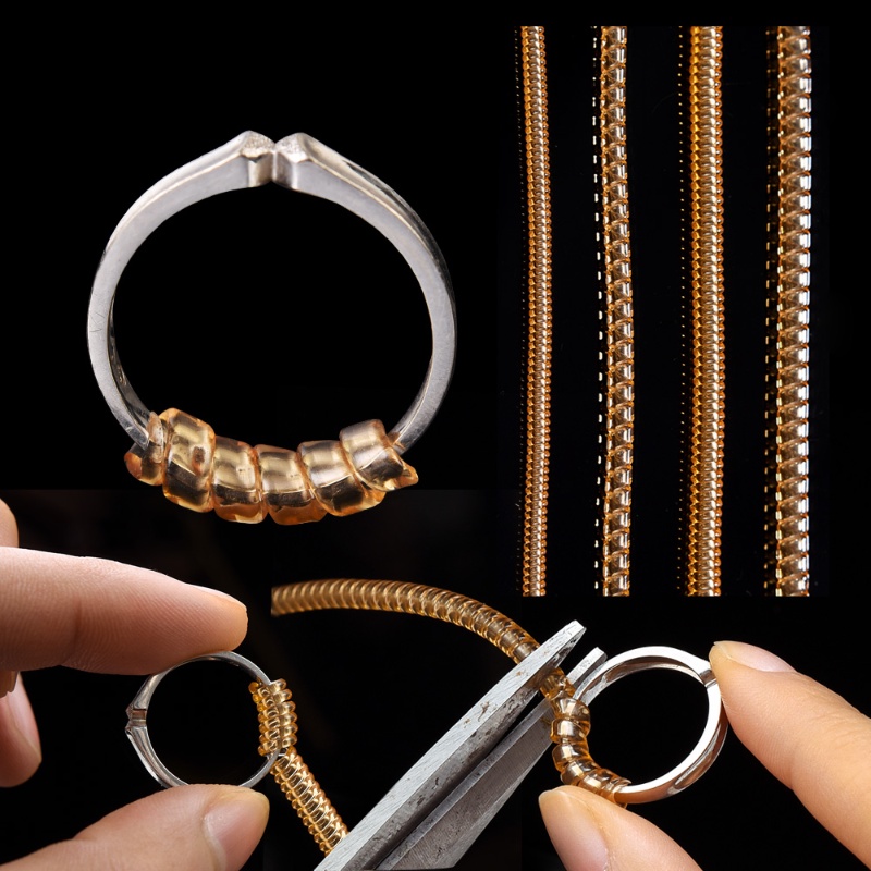 Invisible Jewellery Size Fastening Tool Spiral Jewellery Aksesoris Cincin Emas Adjuster Ring Size Spring Cord