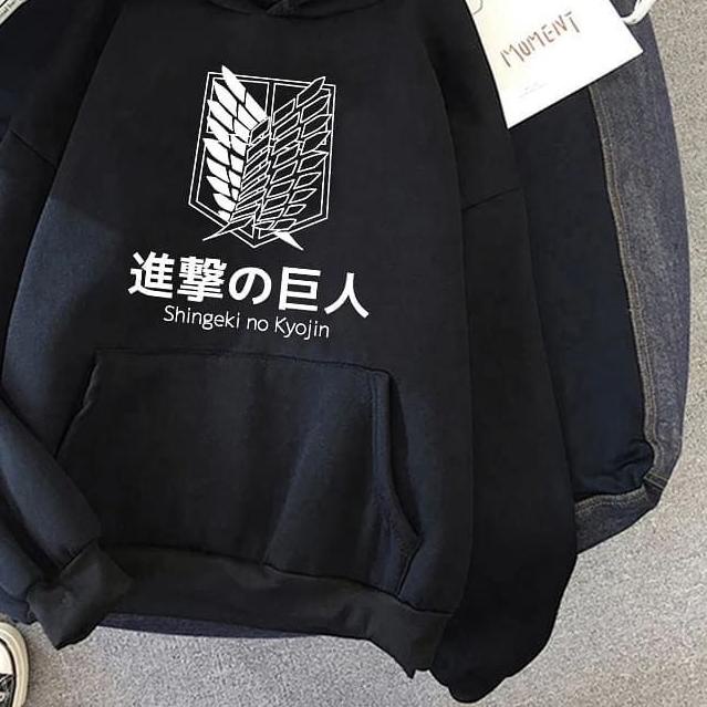 ♀ SWEATER HOODIE JAKET SINGEKI OVERSIZE SIZE M. | HOODIE OVERSIZE ANIME KYOJIN SINGEKI ✫