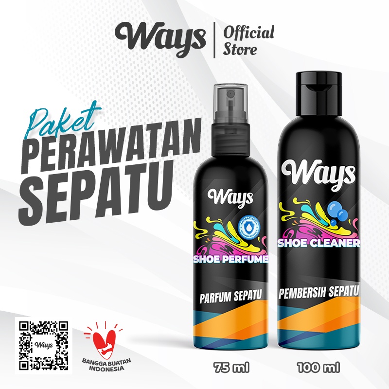 WAYS PAKET Pembersih &amp; Parfum Sepatu / Shoe Cleaner + Shoe Perfume