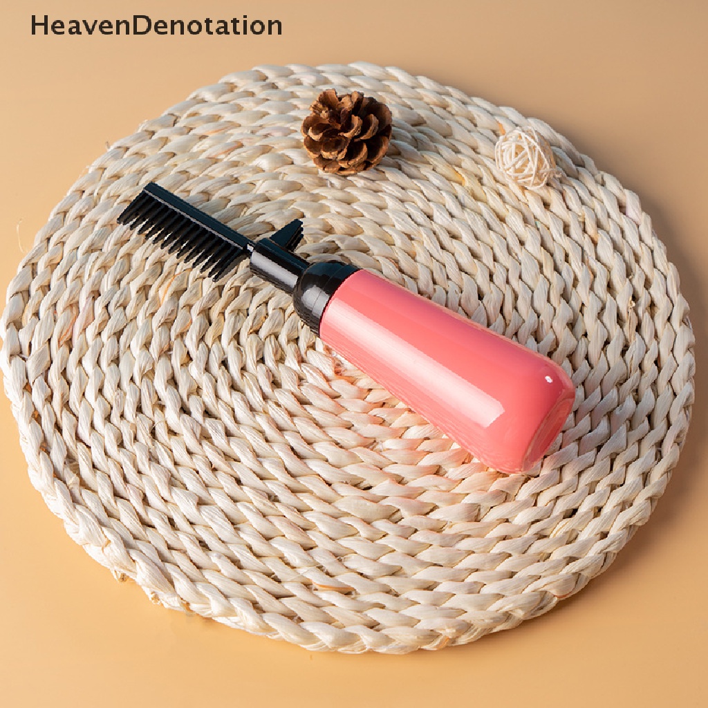 [HeavenDenotation] Sisir Pewarna Rambut Botol Kosong Dengan Aplikator Brush Dispensing Salon HDV