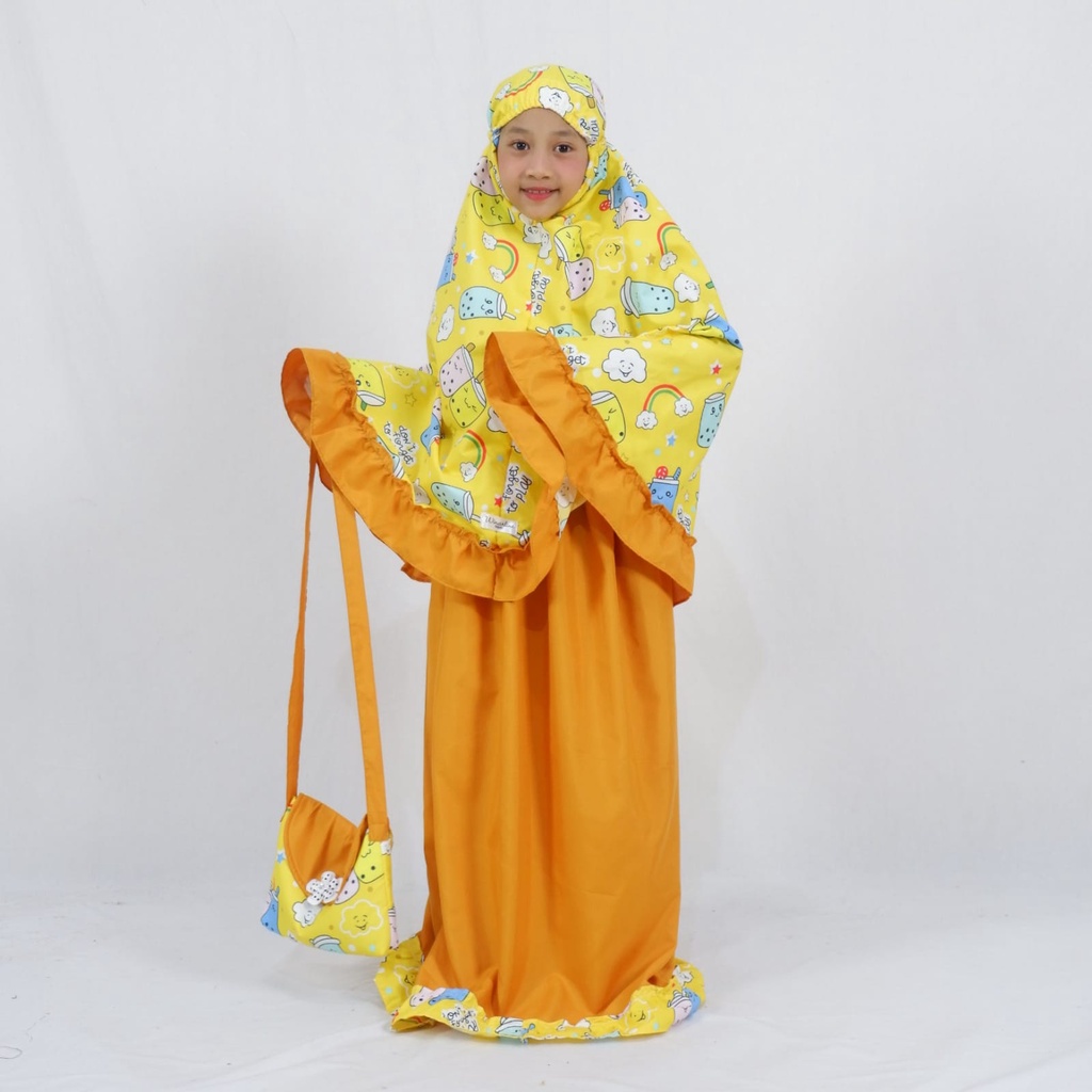 MUKENA ANAK KARAKTER MOTIF CANTIK DAN LUCU