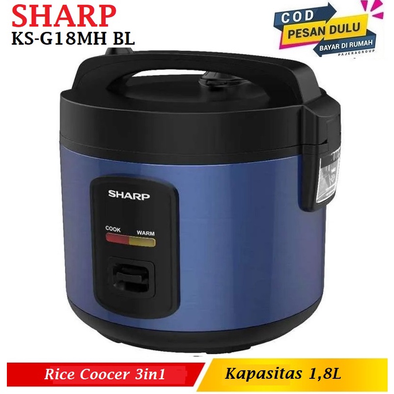 Magicom SHARP KS-G18MH BL Rice Coocer 1,8 Liter 3in1 Original Bergaransi